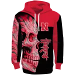 nebraska cornhuskers skull motif red black hoodie best selling