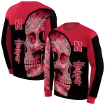 nebraska cornhuskers skull motif red black hoodie best selling