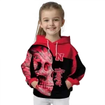 nebraska cornhuskers skull motif red black hoodie best selling