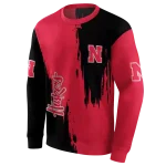 nebraska cornhuskers splatter effect red hoodie best selling