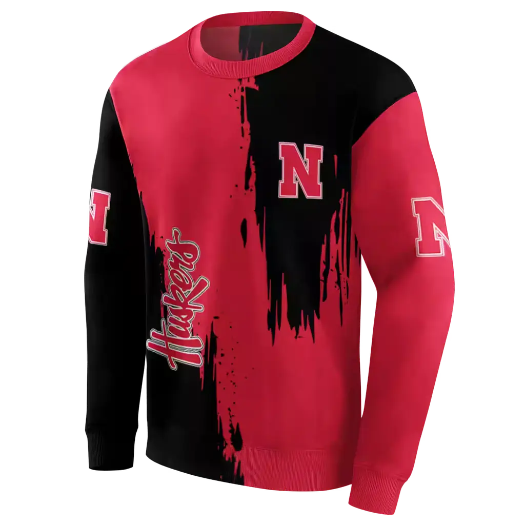 nebraska cornhuskers splatter effect red hoodie new arrival nebraska cornhuskers splatter effect red hoodie new arrival