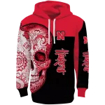 nebraska cornhuskers sugar skull red black hoodie best selling
