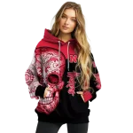 nebraska cornhuskers sugar skull red black hoodie best selling