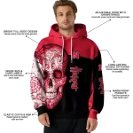 nebraska cornhuskers sugar skull red black hoodie best selling