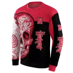 nebraska cornhuskers sugar skull red black hoodie best selling