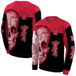 nebraska cornhuskers sugar skull red black hoodie best selling