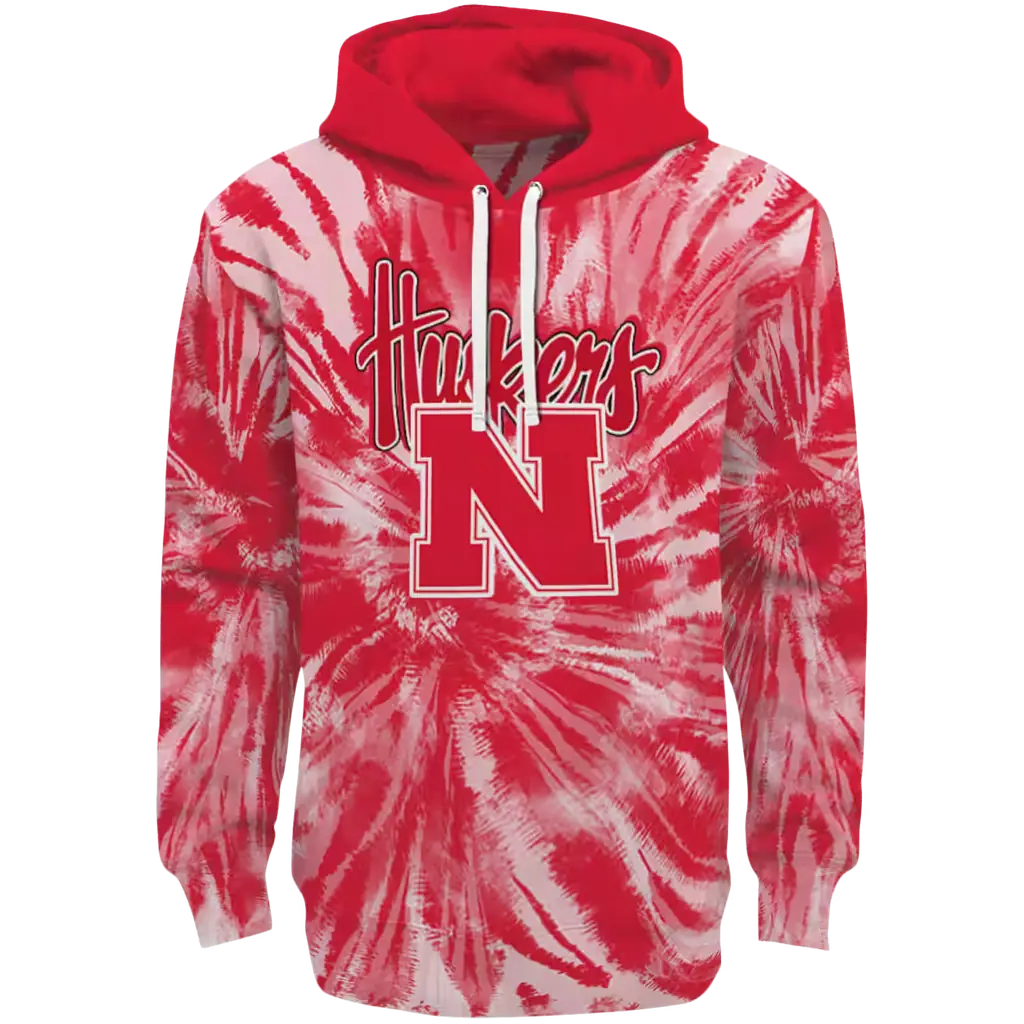 nebraska cornhuskers tie dye pattern red hoodie best selling nebraska cornhuskers tie dye pattern red hoodie best selling