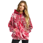 nebraska cornhuskers tie dye pattern red hoodie best selling