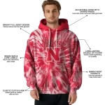nebraska cornhuskers tie dye pattern red hoodie best selling