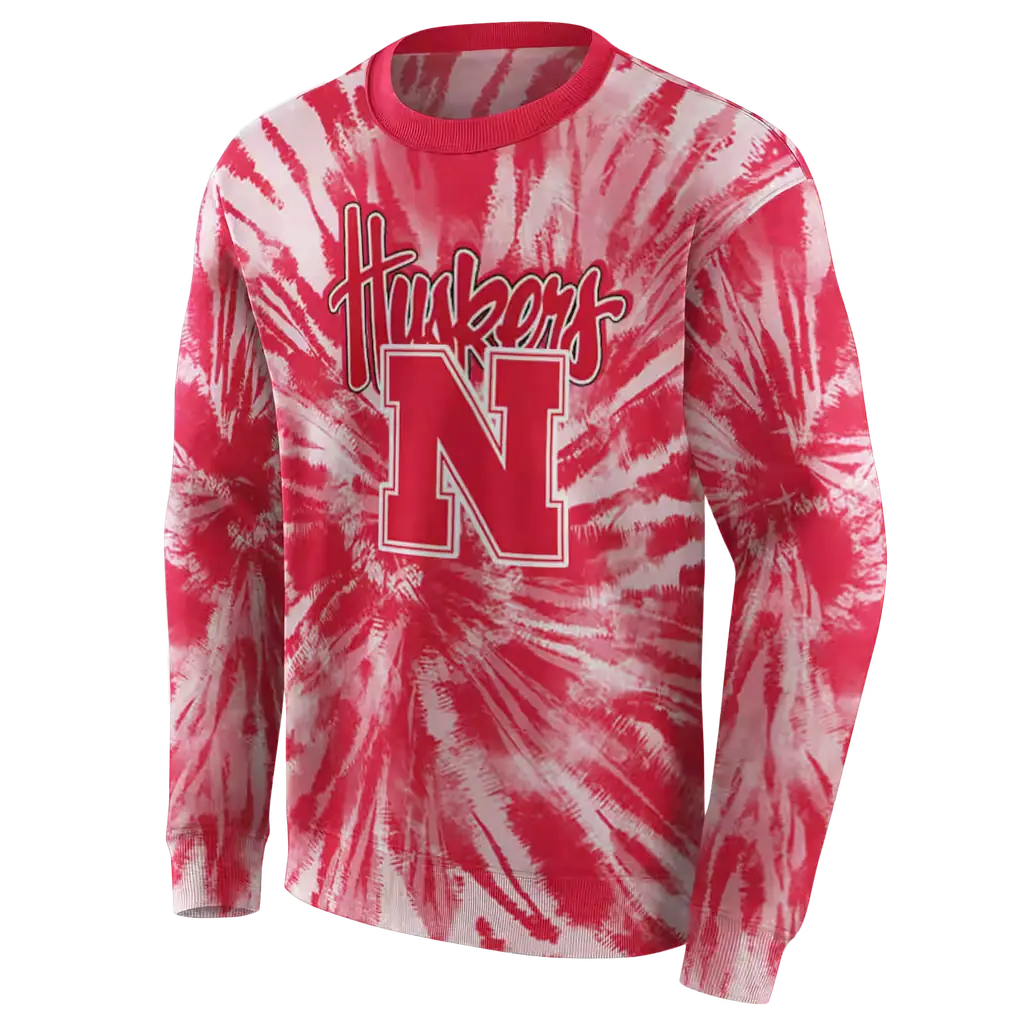 nebraska cornhuskers tie dye pattern red hoodie new arrival nebraska cornhuskers tie dye pattern red hoodie new arrival