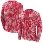 nebraska cornhuskers tie dye pattern red hoodie best selling