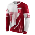 nebraska cornhuskers triangular pattern red white hoodie best selling
