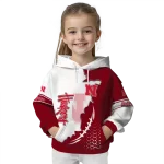 nebraska cornhuskers triangular pattern red white hoodie best selling