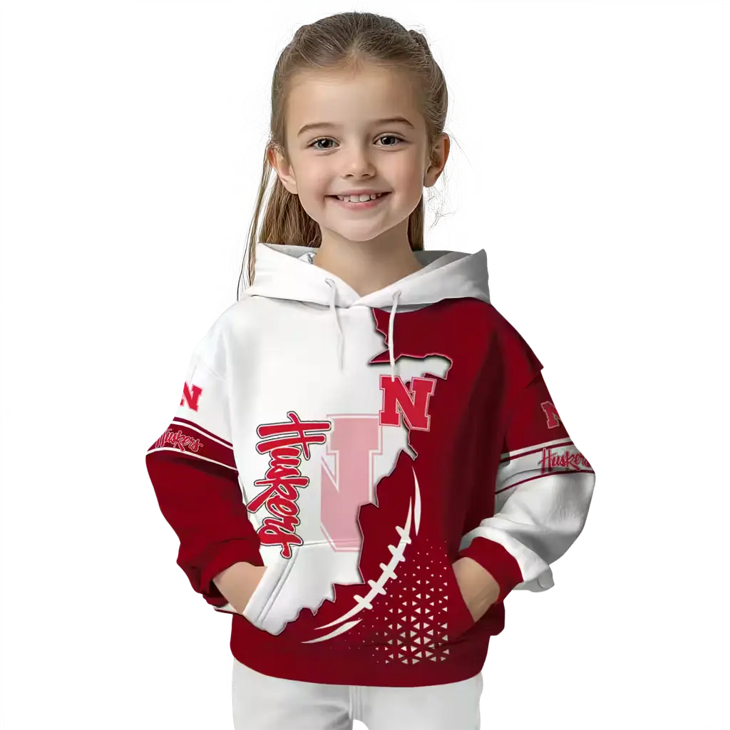nebraska cornhuskers triangular pattern red white hoodie top rated nebraska cornhuskers triangular pattern red white hoodie top rated