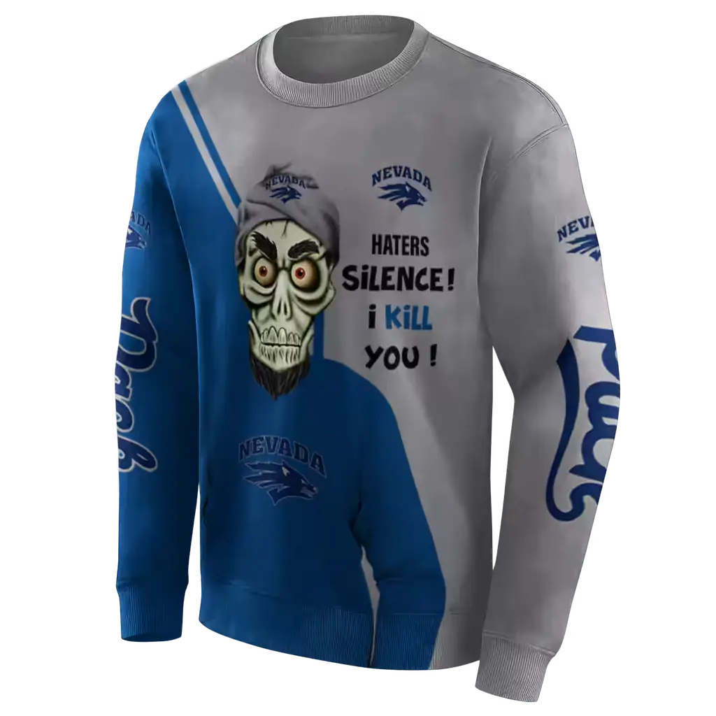 nevada wolf pack achmed skull blue hoodie new arrival nevada wolf pack achmed skull blue hoodie new arrival
