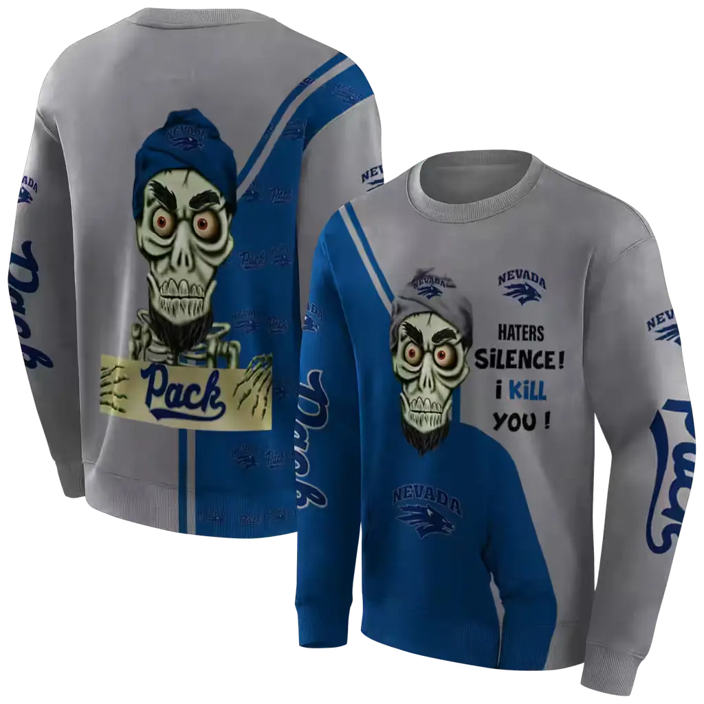 nevada wolf pack achmed skull blue hoodie premium grade nevada wolf pack achmed skull blue hoodie premium grade