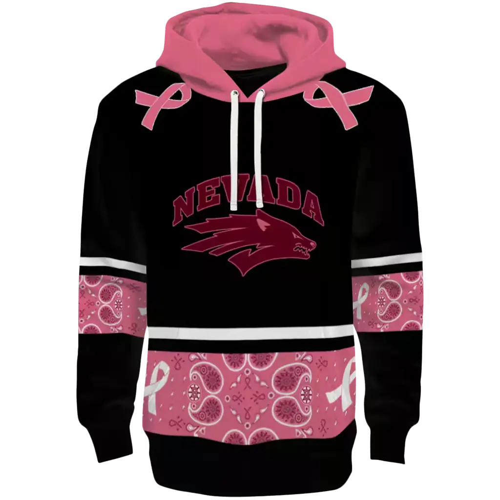nevada wolf pack awareness ribbon black pink hoodie best selling nevada wolf pack awareness ribbon black pink hoodie best selling