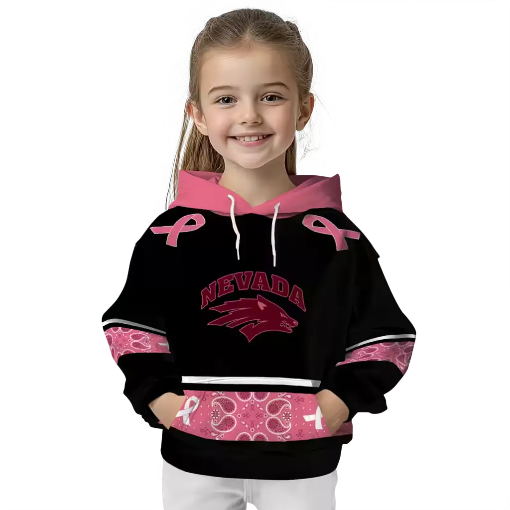 nevada wolf pack awareness ribbon black pink hoodie top rated nevada wolf pack awareness ribbon black pink hoodie top rated