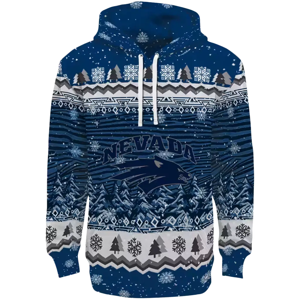 nevada wolf pack christmas trees blue hoodie best selling nevada wolf pack christmas trees blue hoodie best selling