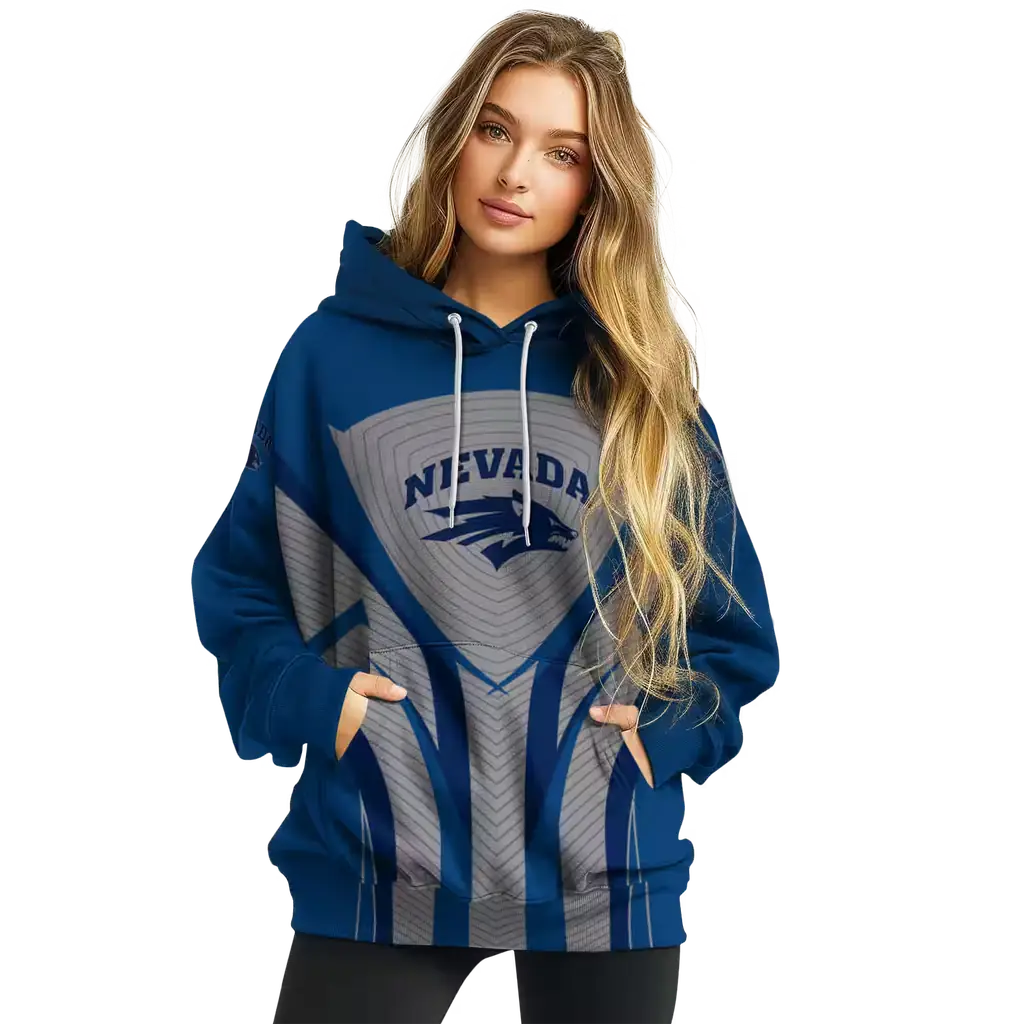 nevada wolf pack concentric lines blue black hoodie high quality nevada wolf pack concentric lines blue black hoodie high quality