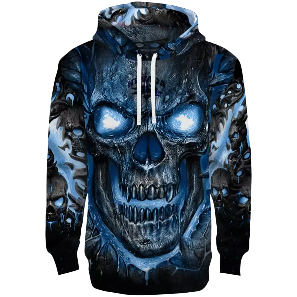 nevada wolf pack demonic skull blue black hoodie best selling nevada wolf pack demonic skull blue black hoodie best selling