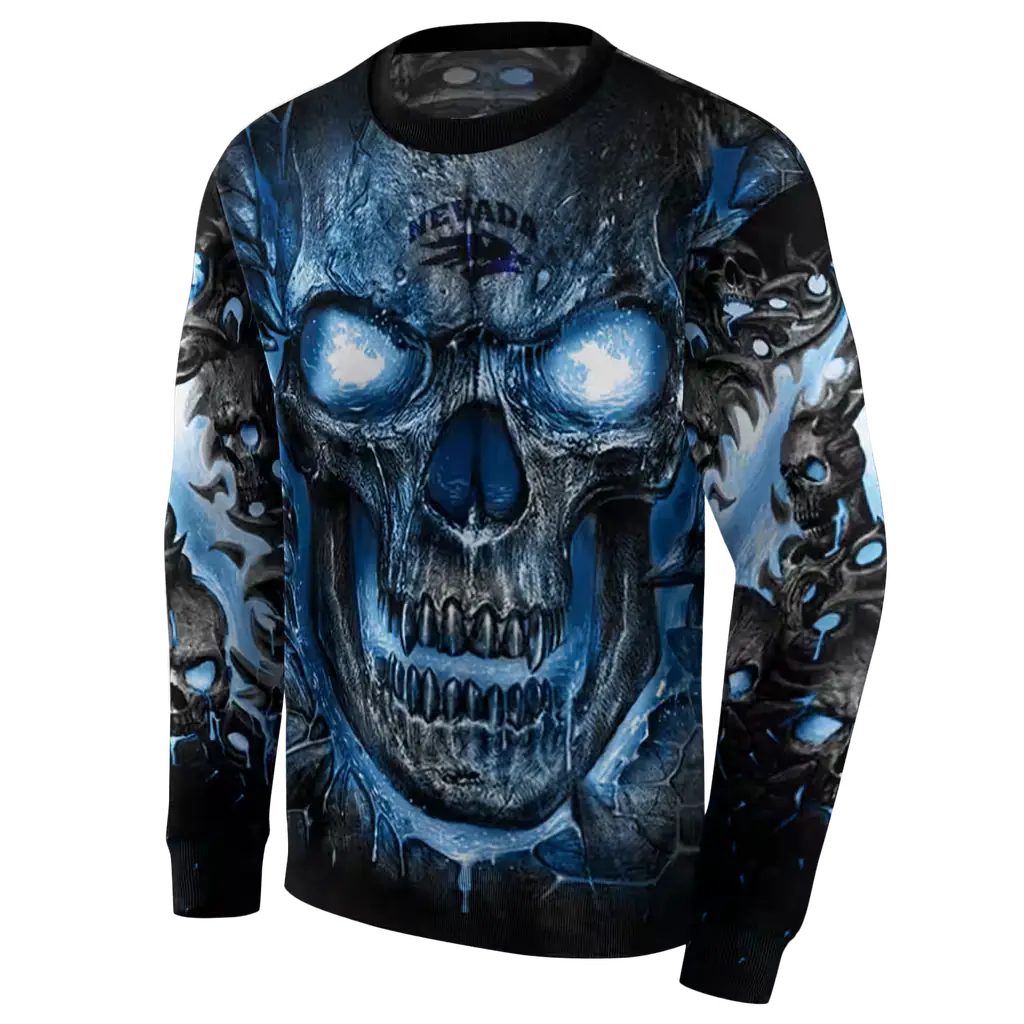 nevada wolf pack demonic skull blue black hoodie new arrival nevada wolf pack demonic skull blue black hoodie new arrival