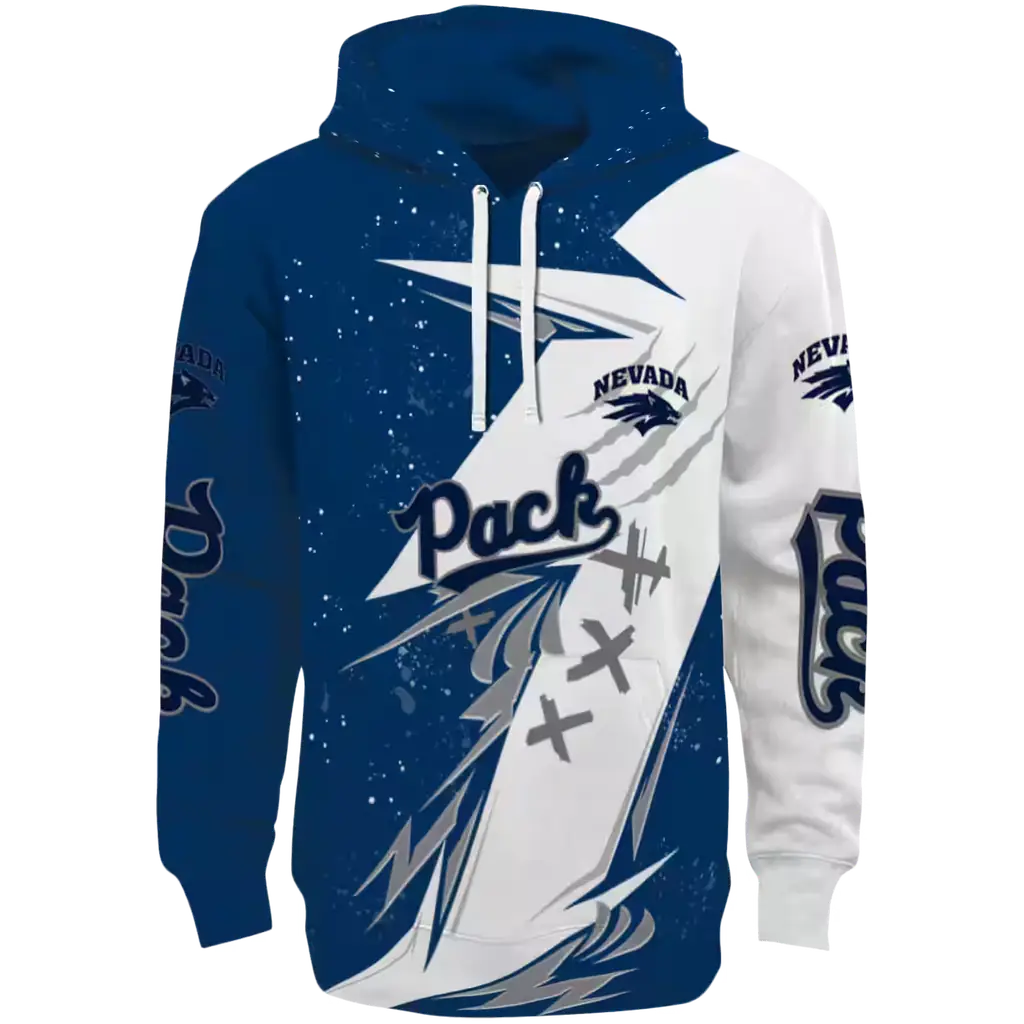 nevada wolf pack dynamic slash blue white hoodie best selling nevada wolf pack dynamic slash blue white hoodie best selling