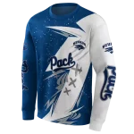 nevada wolf pack dynamic slash blue white hoodie best selling