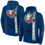 nevada wolf pack football heartbeat blue hoodie best selling