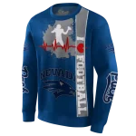 nevada wolf pack football heartbeat blue hoodie best selling