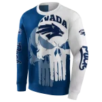 nevada wolf pack graphic punisher blue white hoodie best selling