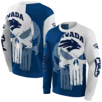 nevada wolf pack graphic punisher blue white hoodie best selling