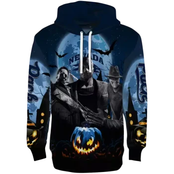 nevada wolf pack halloween vibes blue black hoodie best selling
