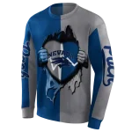 nevada wolf pack heartbeat graphic blue hoodie best selling