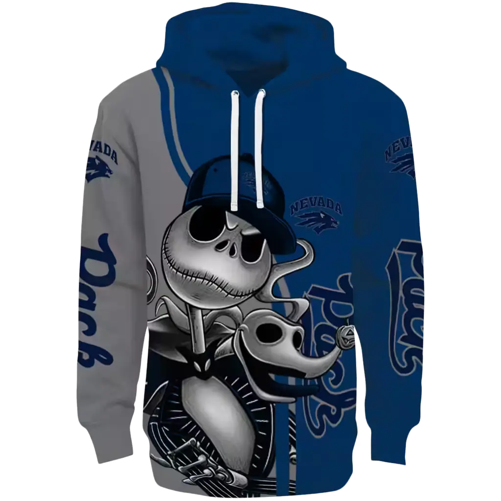 nevada wolf pack jack skellington blue hoodie best selling nevada wolf pack jack skellington blue hoodie best selling