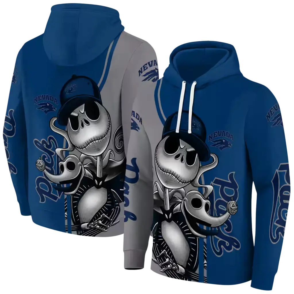 nevada wolf pack jack skellington blue hoodie fashion forward nevada wolf pack jack skellington blue hoodie fashion forward