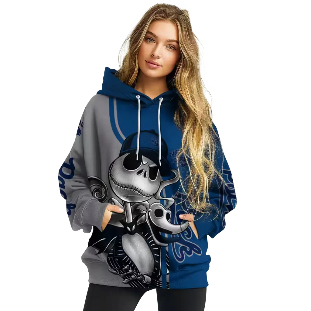 nevada wolf pack jack skellington blue hoodie high quality nevada wolf pack jack skellington blue hoodie high quality