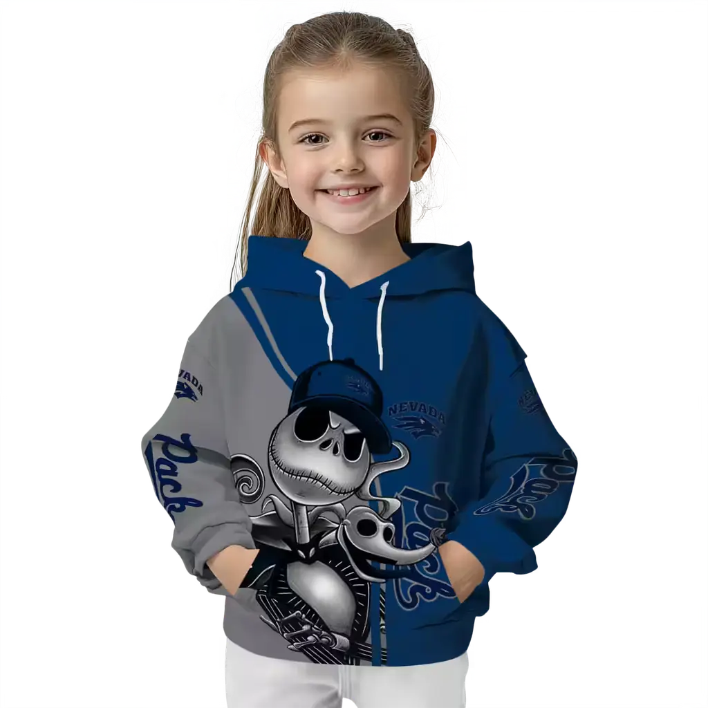 nevada wolf pack jack skellington blue hoodie top rated nevada wolf pack jack skellington blue hoodie top rated