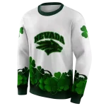 nevada wolf pack lucky motif white green hoodie best selling
