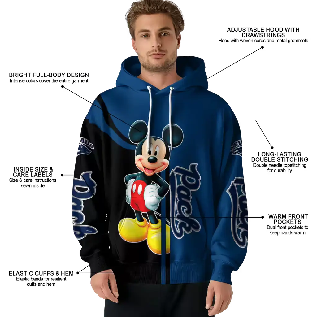 nevada wolf pack mickey mouse blue black hoodie latest model nevada wolf pack mickey mouse blue black hoodie latest model