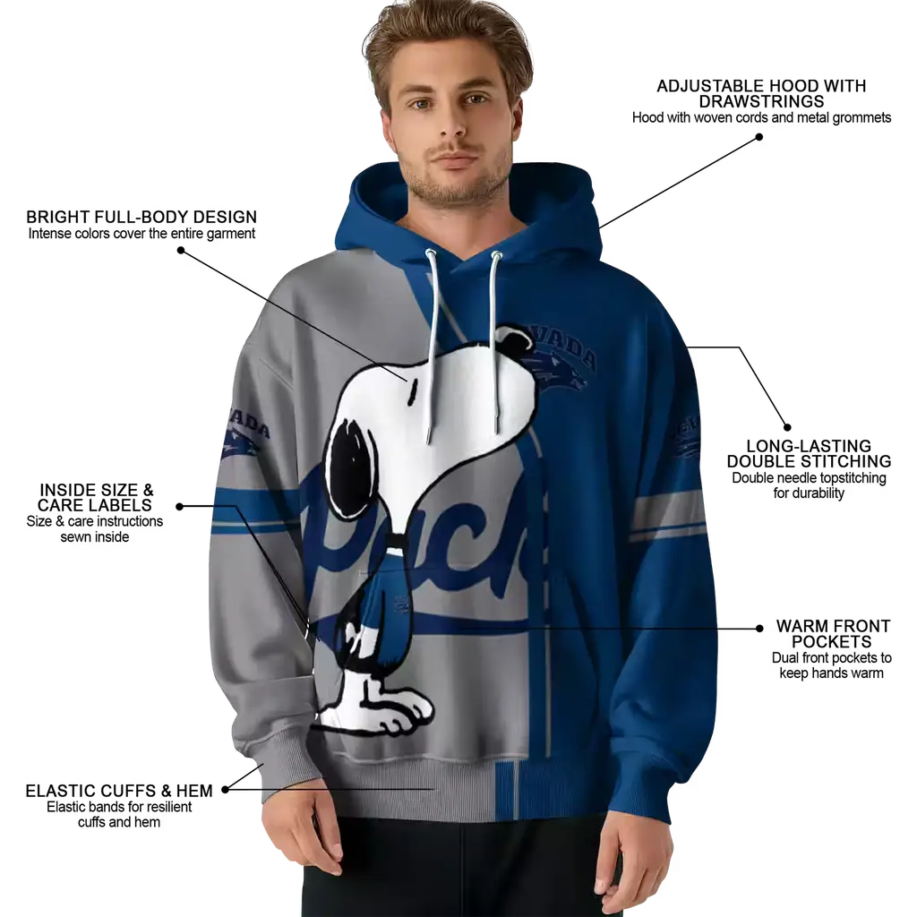 nevada wolf pack playful snoopy blue hoodie latest model nevada wolf pack playful snoopy blue hoodie latest model