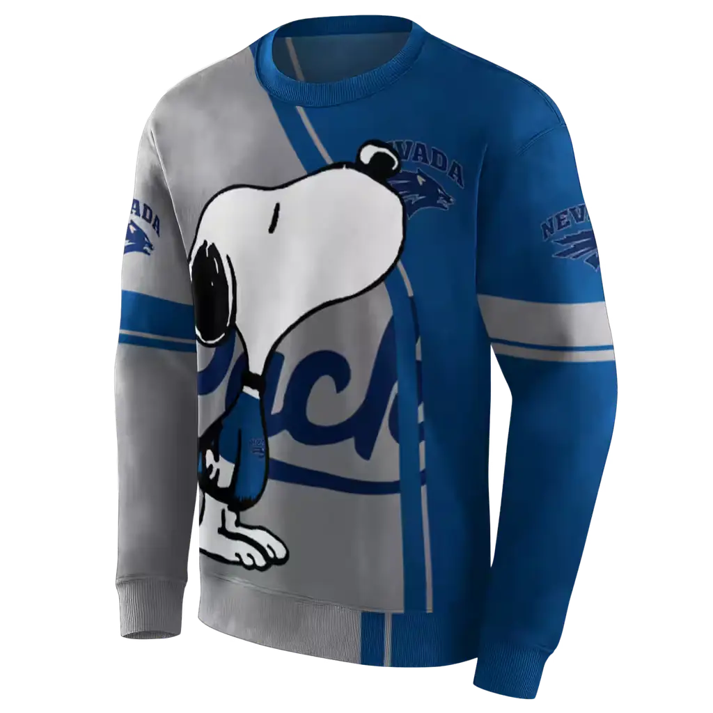 nevada wolf pack playful snoopy blue hoodie new arrival nevada wolf pack playful snoopy blue hoodie new arrival