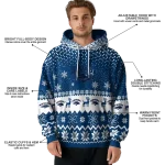 nevada wolf pack reindeer motif blue hoodie best selling