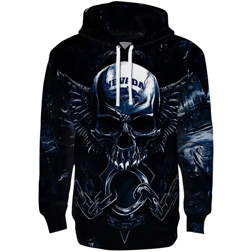 nevada wolf pack skull artwork blue black hoodie best selling nevada wolf pack skull artwork blue black hoodie best selling