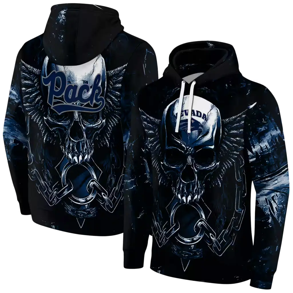 nevada wolf pack skull artwork blue black hoodie fashion forward nevada wolf pack skull artwork blue black hoodie fashion forward