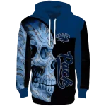 nevada wolf pack skull motif blue black hoodie best selling