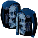 nevada wolf pack skull motif blue black hoodie best selling