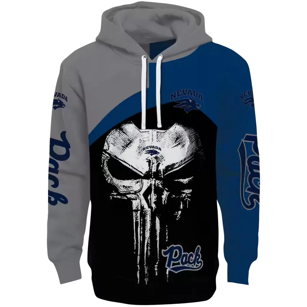 nevada wolf pack skull punisher grey black hoodie best selling nevada wolf pack skull punisher grey black hoodie best selling