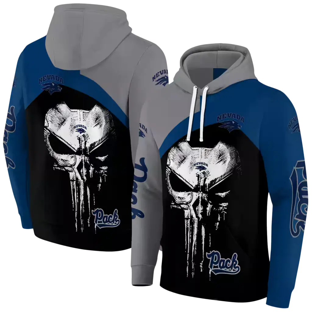 nevada wolf pack skull punisher grey black hoodie fashion forward nevada wolf pack skull punisher grey black hoodie fashion forward