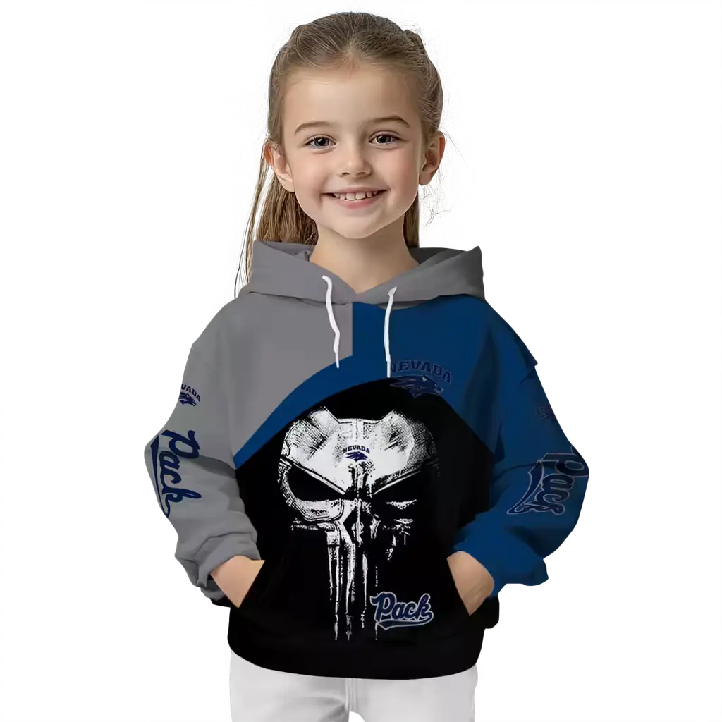 nevada wolf pack skull punisher grey black hoodie top rated nevada wolf pack skull punisher grey black hoodie top rated